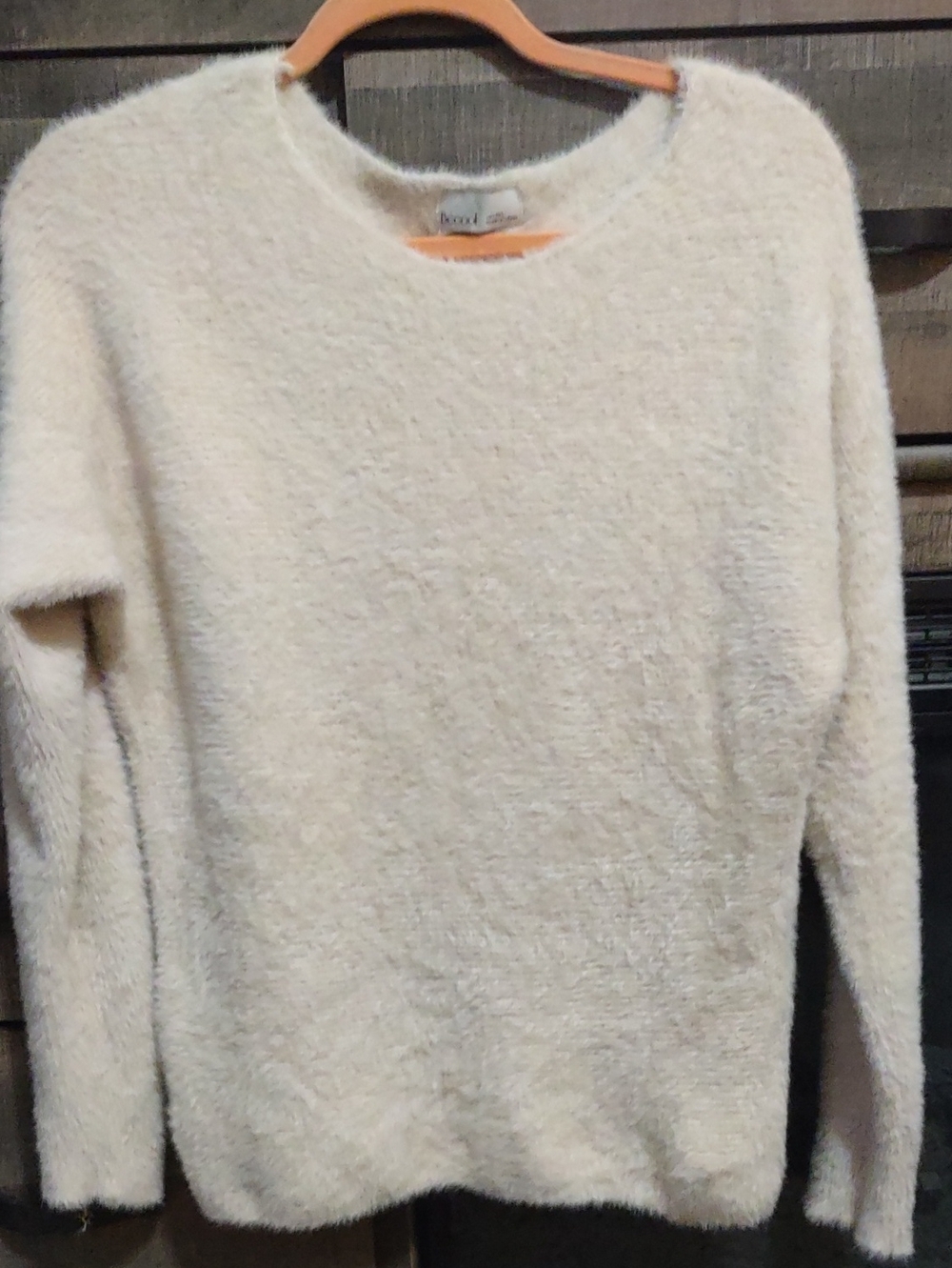 Women's Plush Crewneck Sweater in Soft Cream